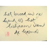 Het brood in je hand is het lichaam van de kosmos